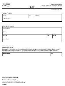 A-27 Transfer Application to 1980 Retirement/Death Benefit Plans (Print on demand)