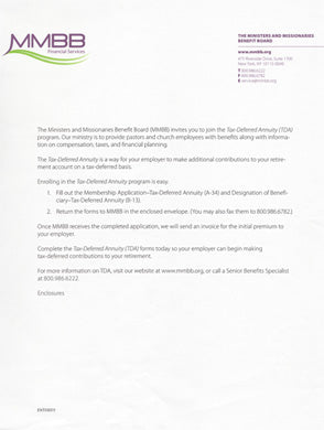 TDA LETTER (Print on demand)