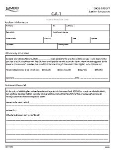 GA-1 Single-Life Gift Annuity Application (Print on demand)